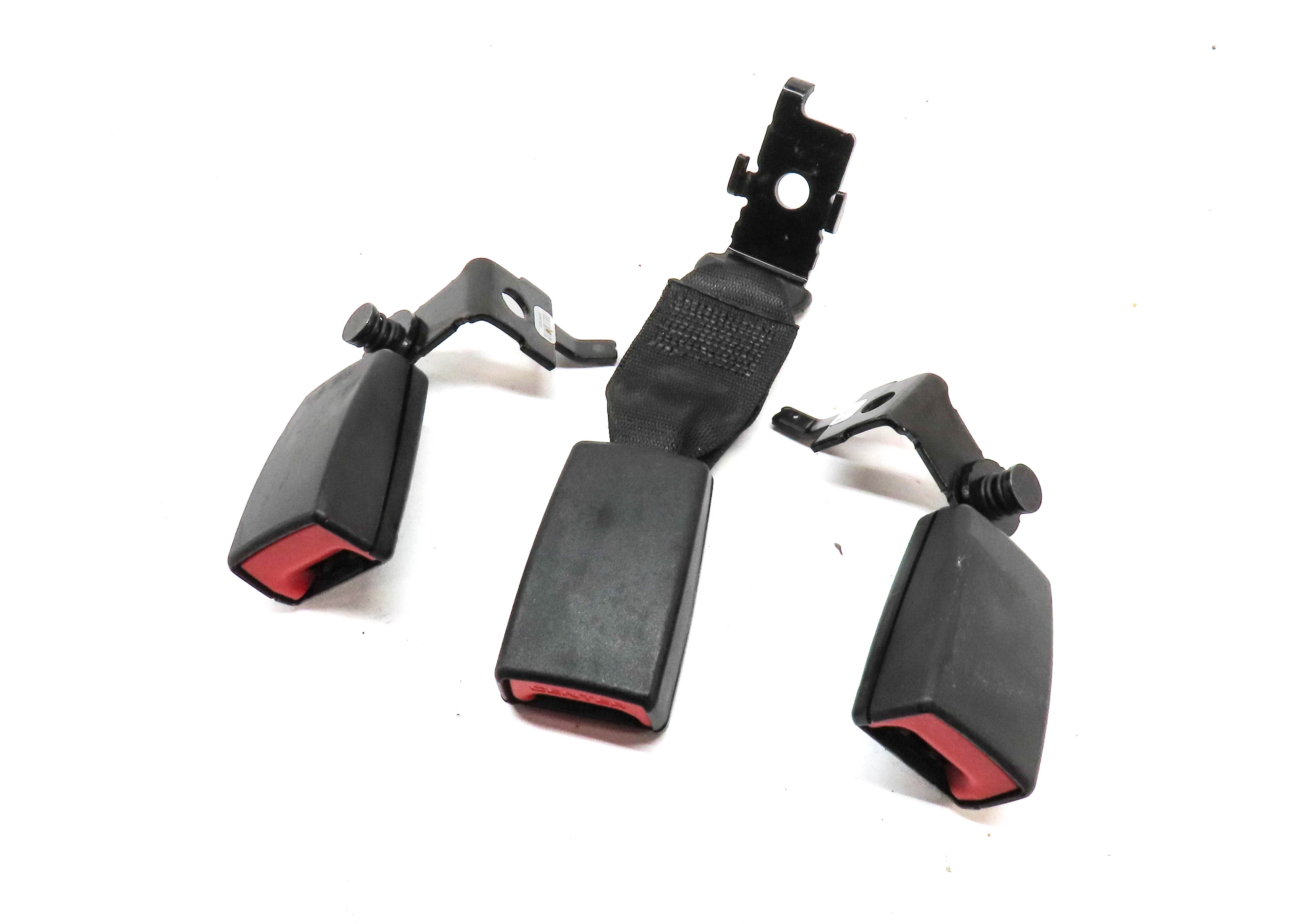 2013 BMW X5 (E70) REAR 2ND ROW LEFT CENTER RIGHT SEATBELT BUCKLE SET/3 (BEIGE) — exact item pictured